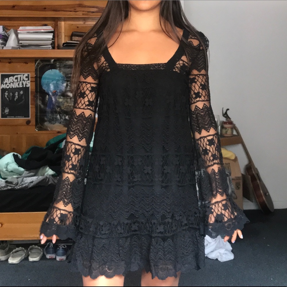 Urban outfitters black crochet/lace dress